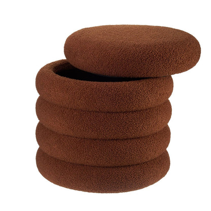 Round Storage Pouf