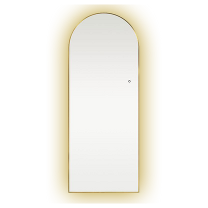 Arched Backlit Mirror | Brushed Gold Frame