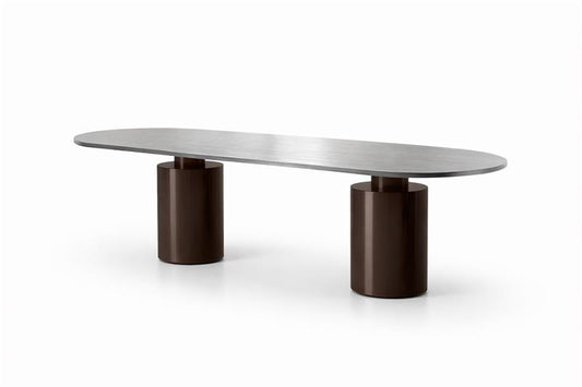 The Mantis Wood And Stainless Steel Dining Table