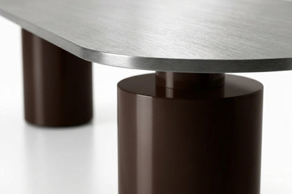 The Mantis Wood And Stainless Steel Dining Table