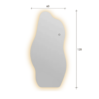 Grand Wavy Backlit Mirror