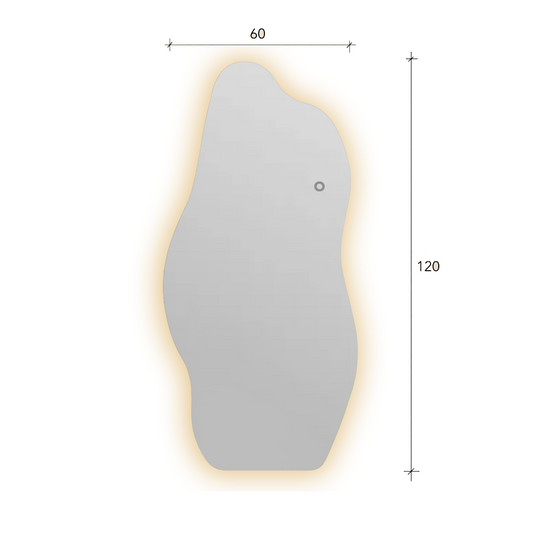 Grand Wavy Backlit Mirror