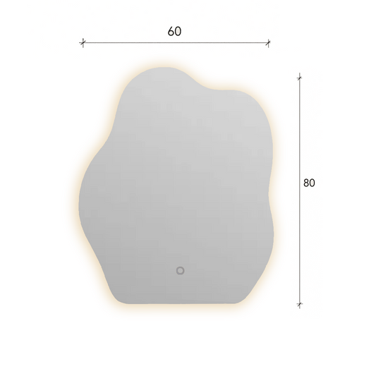 Petite Wavy Backlit Mirror