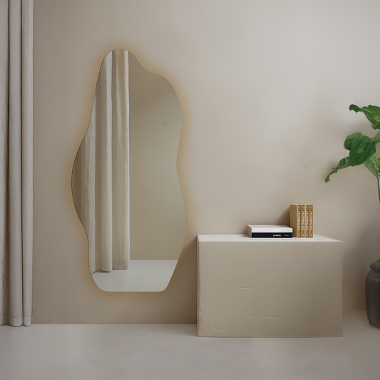 Grand Wavy Backlit Mirror